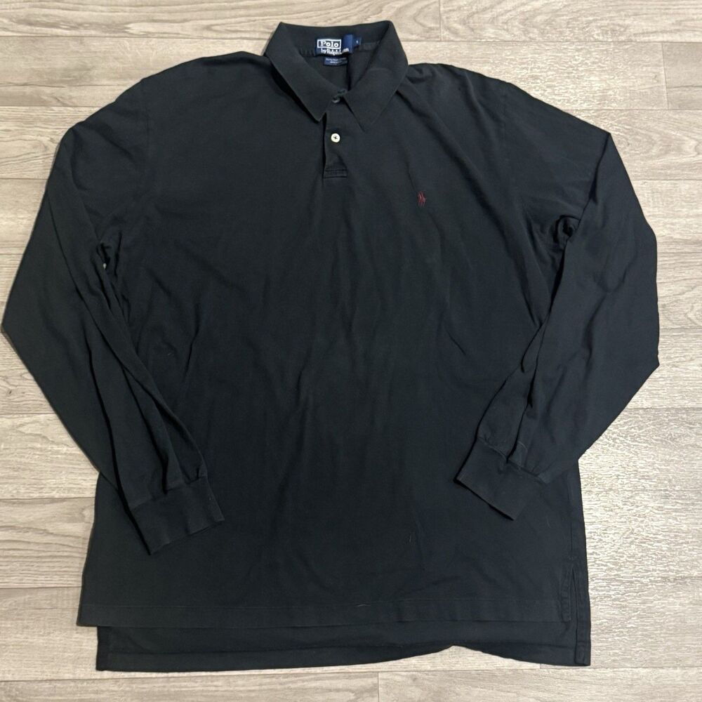Vintage 90’s Polo Ralph Lauren Green Long Sleeve  L Large Shirt Mens - Defect